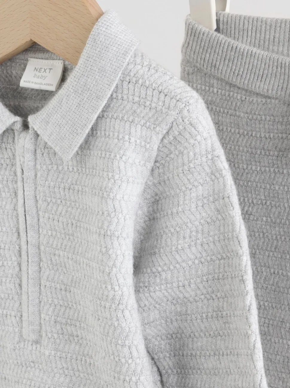 Grijs - Babyset met gebreide trui en legging (0mnd-2jr)