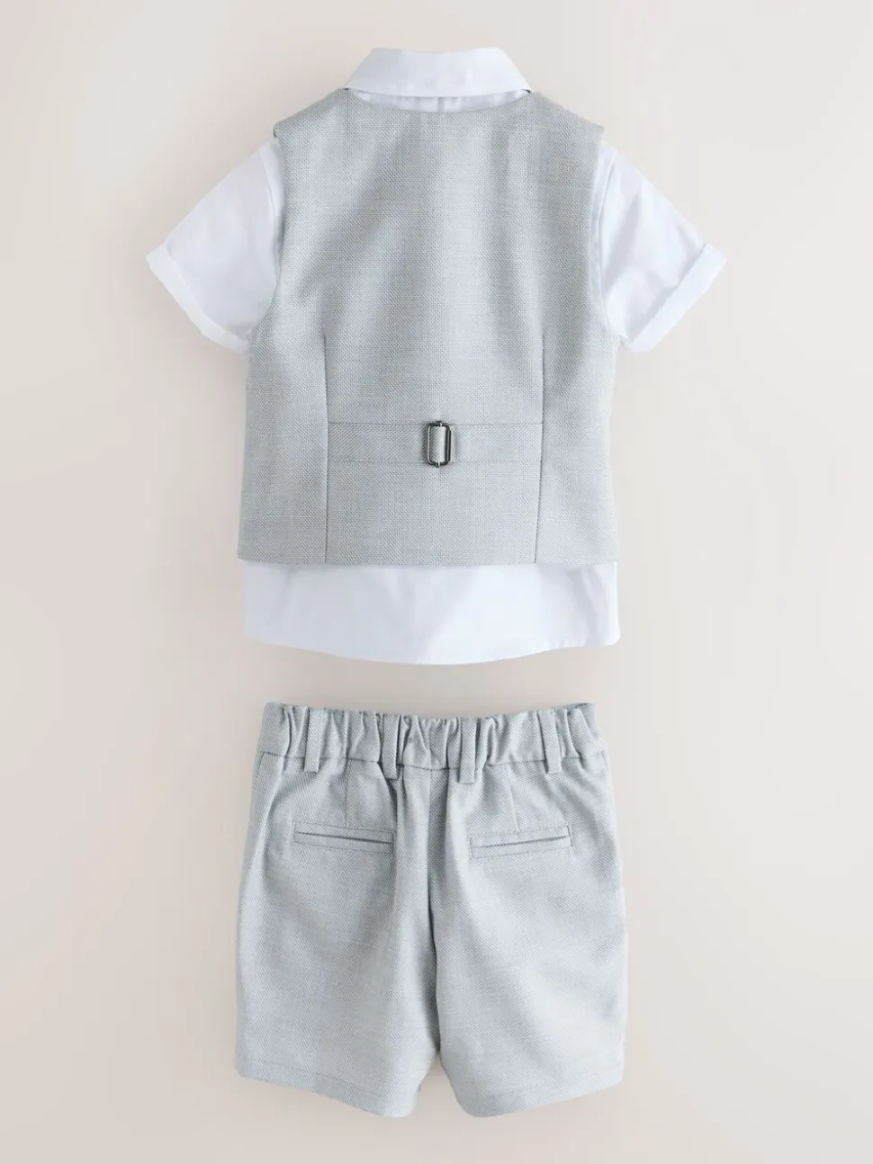 Grijs - Baker By Ted Baker set van overhemd, gilet en short
