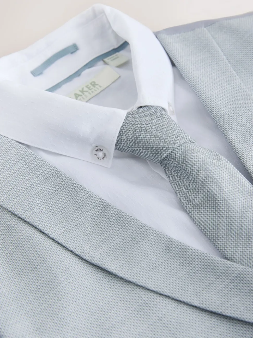 Grijs - Baker by Ted Baker Waistcoat, Shirt And Tie Set