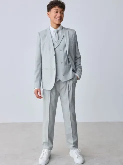 Grijs - Baker by Ted Baker Waistcoat, Shirt And Tie Set