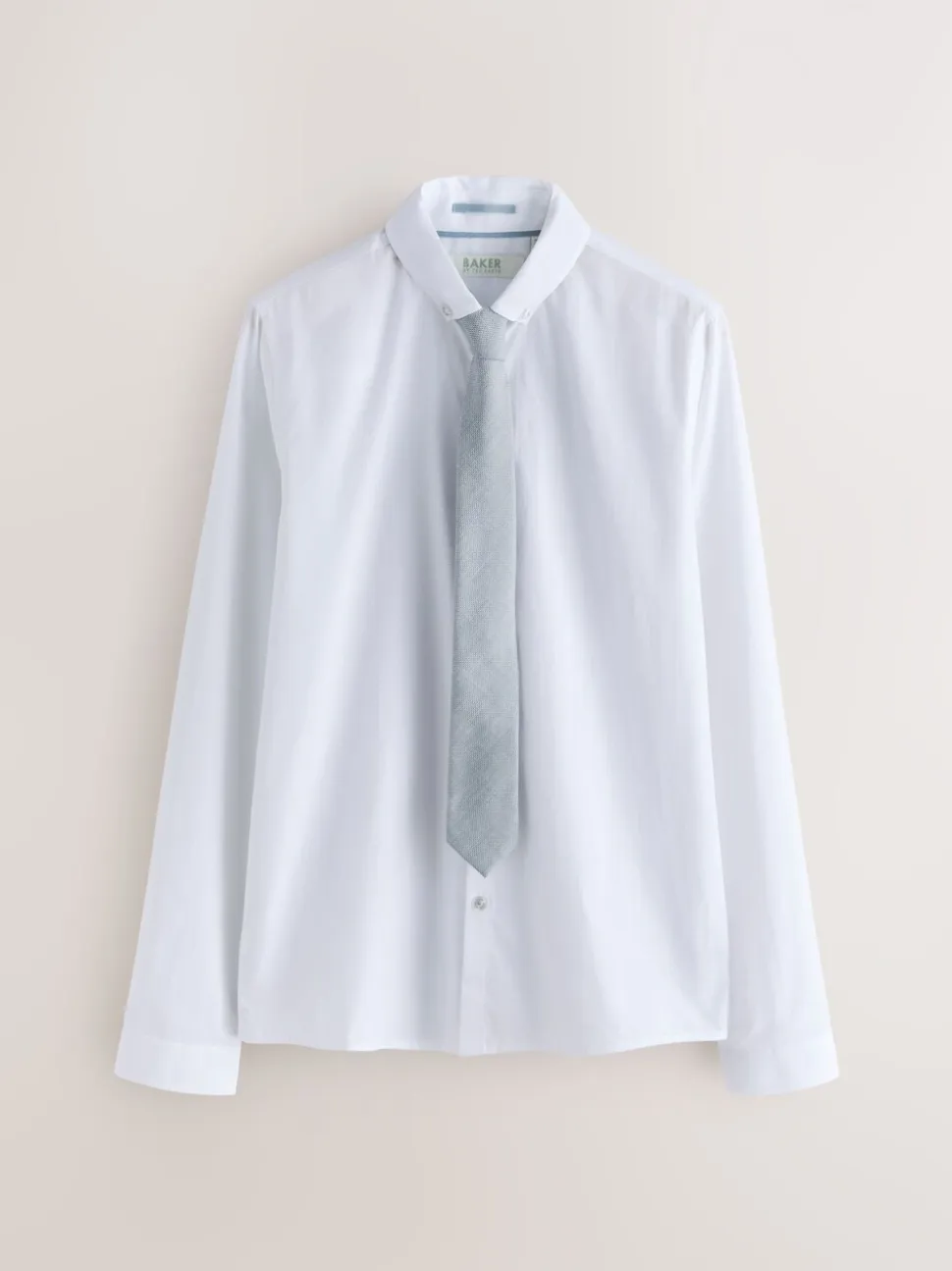 Grijs - Baker by Ted Baker Waistcoat, Shirt And Tie Set