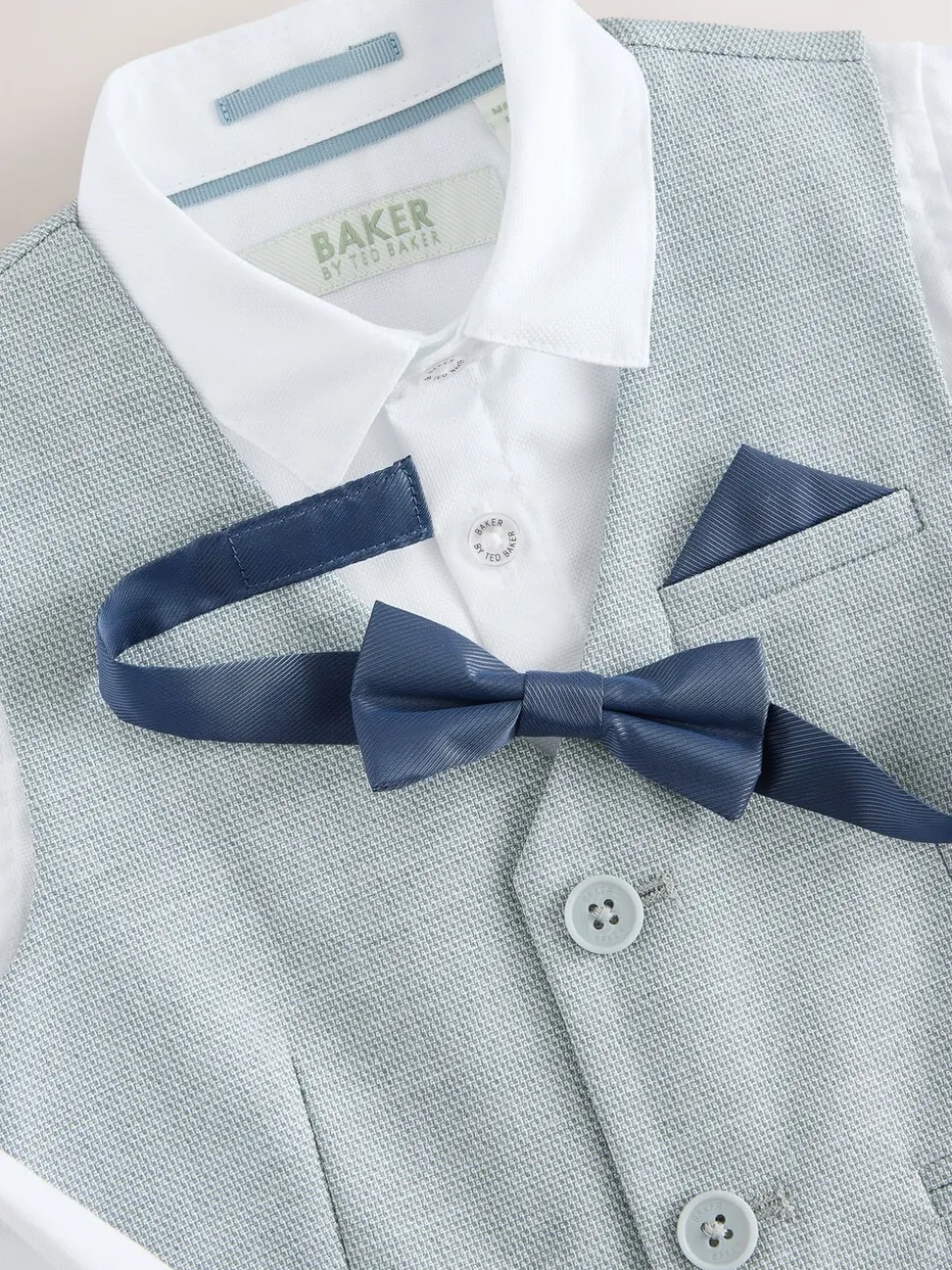 Grijs - Baker by Ted Baker set van gilet, overhemd en broek