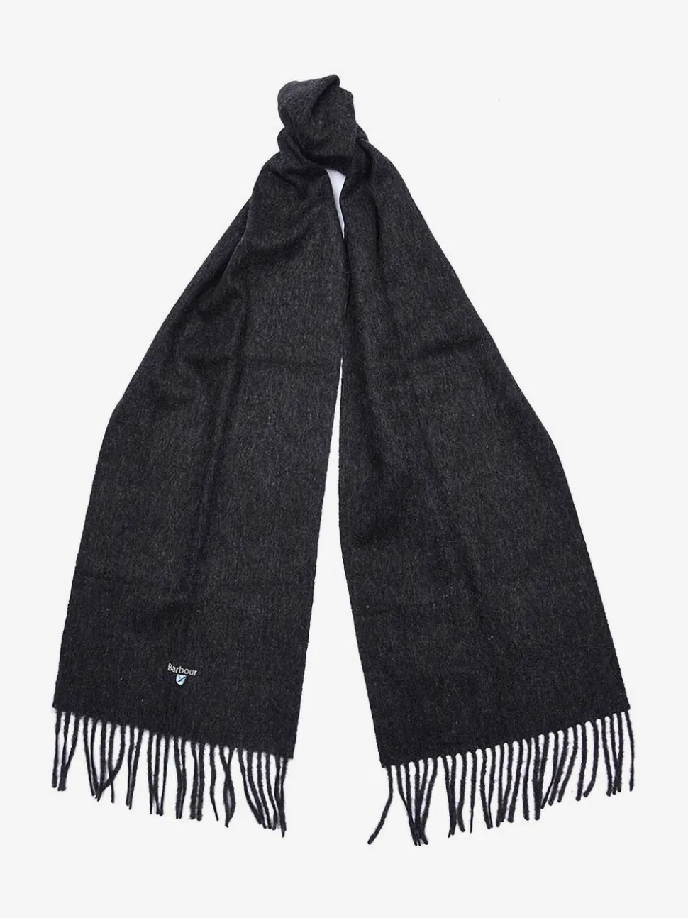 Grijs - Barbour® effen lamswollen sjaal