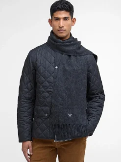 Grijs - Barbour® effen lamswollen sjaal