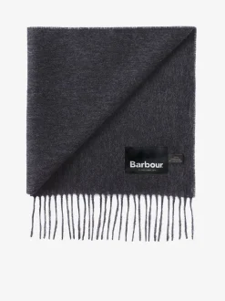 Grijs - Barbour® effen lamswollen sjaal
