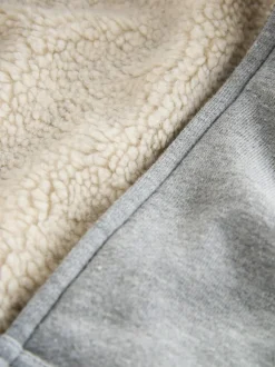 Grijs - Borg Fleece Zip Through Hoodie (3-16yrs)
