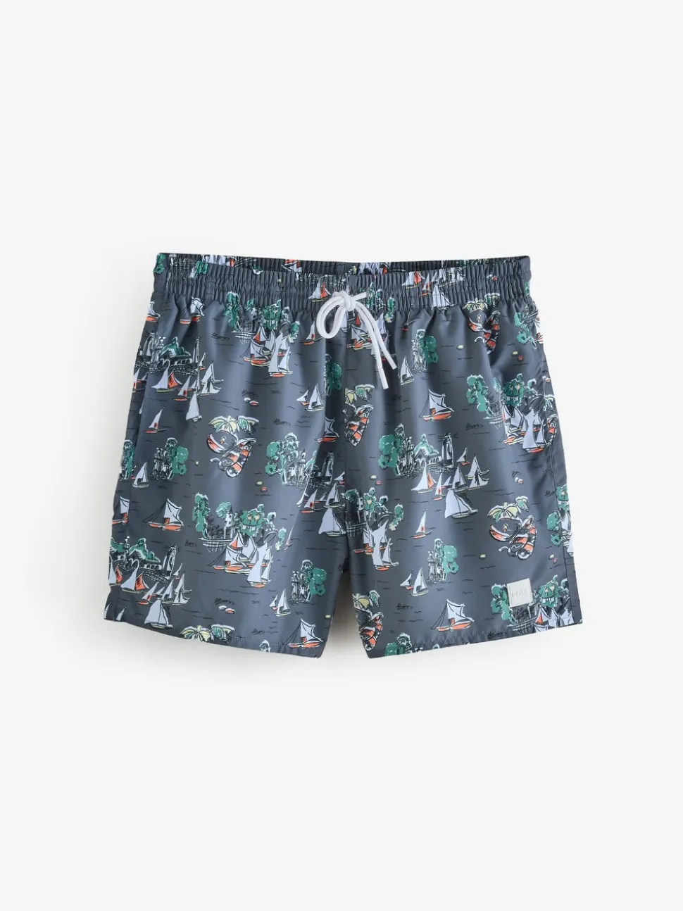 Grijs - BOSS Piranha Printed Swim Shorts
