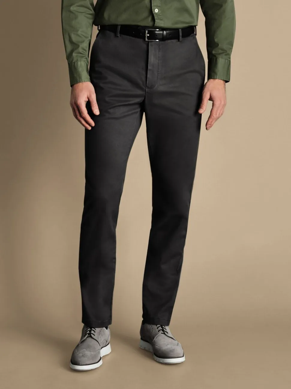 Grijs - Charles Tyrwhitt Classic Fit ultimate chino zonder plooien