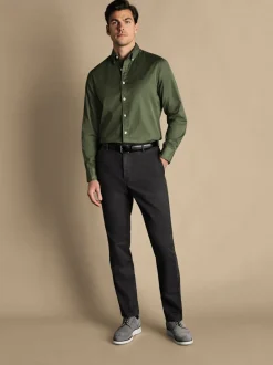 Grijs - Charles Tyrwhitt Classic Fit ultimate chino zonder plooien