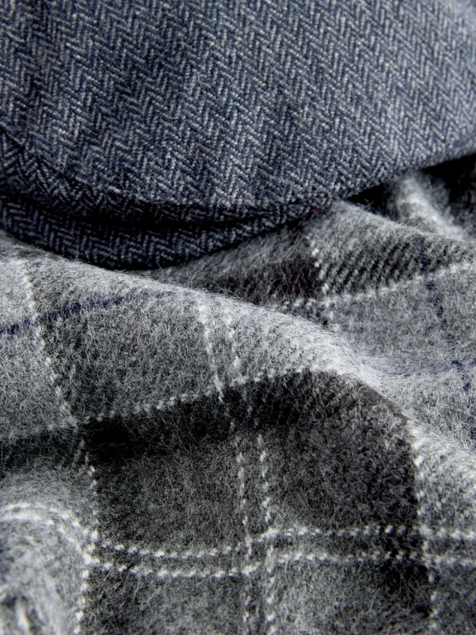 Grijs - Check Flat Cap And Scarf Set
