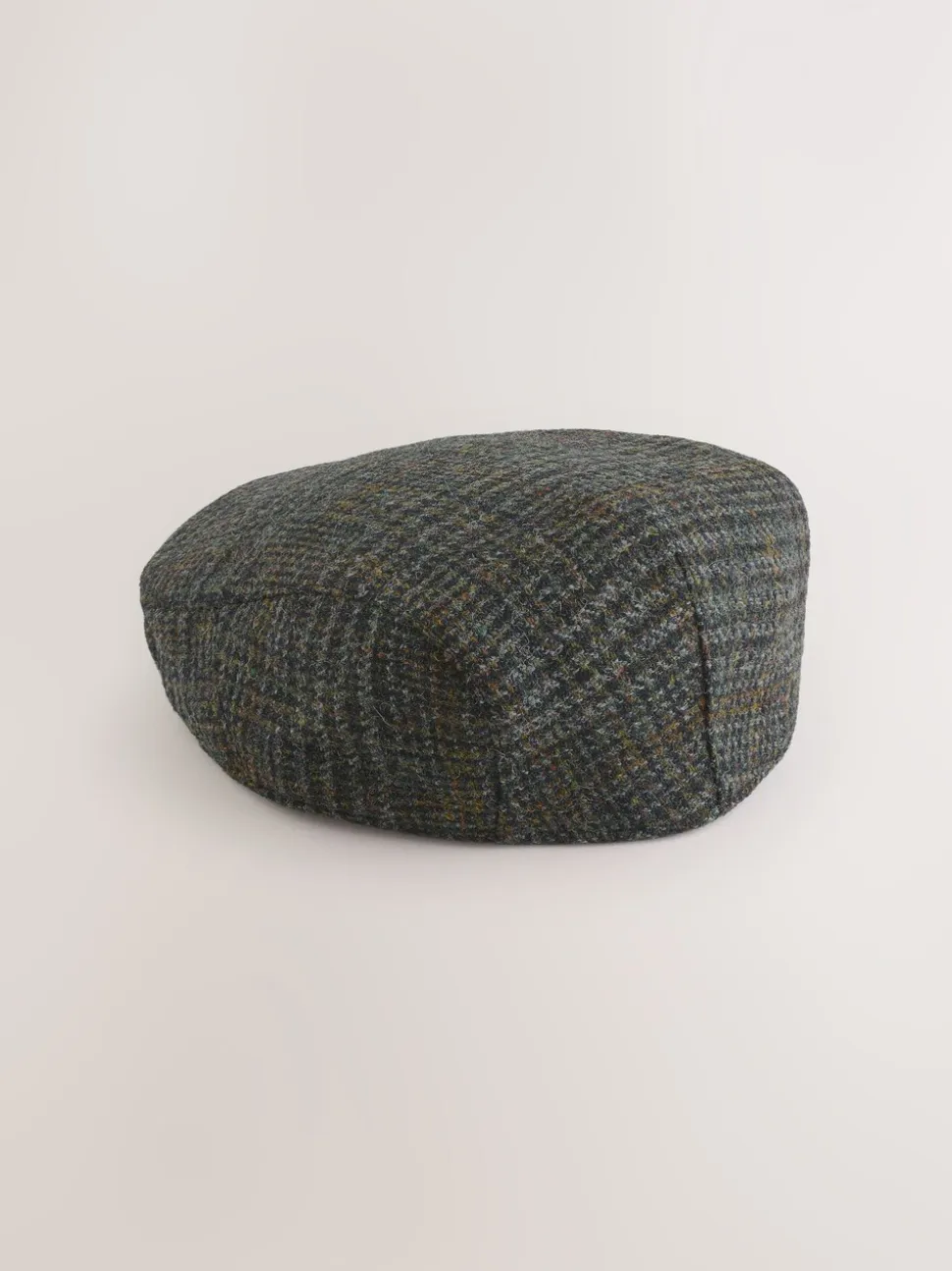 Grijs - Check Harris Tweed Flat Cap