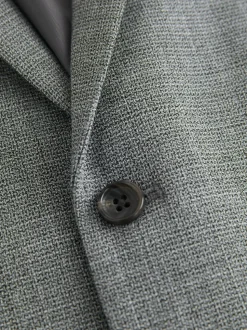Grijs - Contrast Fabric Detail Suit Waistcoat