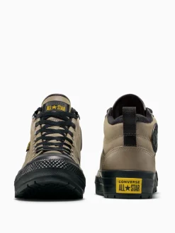 Grijs - Converse Chuck Taylor All Star Malden Street Mid Top Trainers