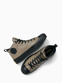 Grijs - Converse Chuck Taylor All Star Malden Street Mid Top Trainers