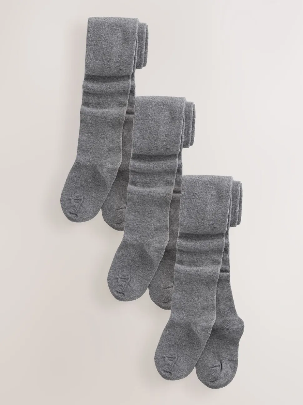 Grijs - Cotton Rich School Tights 3 Pack
