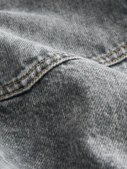 Grijs - Denim Cargo Pocket Shorts