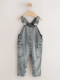 Grijs - Denim tuinbroek (3mnd -7jr)