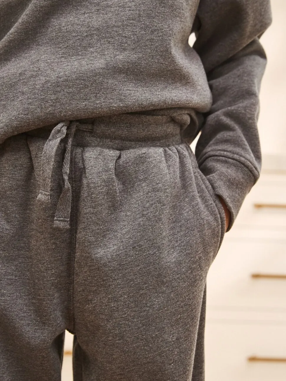 Grijs - Enkele behaaglijke fleece pyjama (3 - 16 jr)