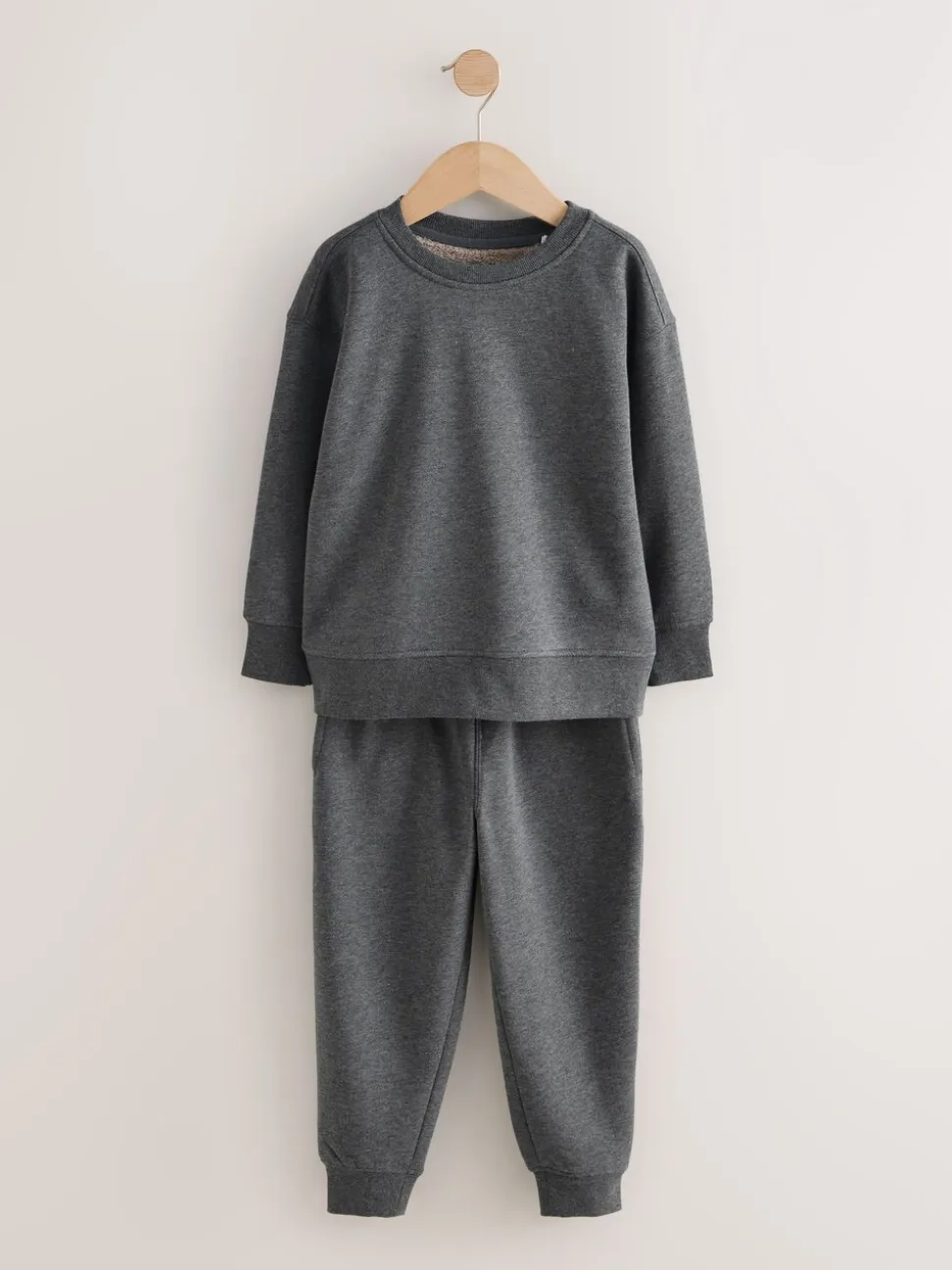 Grijs - Enkele behaaglijke fleece pyjama (3 - 16 jr)