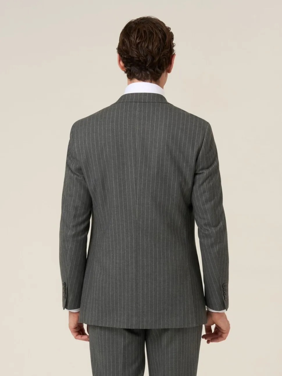 Grijs - Enkele knoop - Skopes Cassius Tailored Fit Stripe Suit Jacket