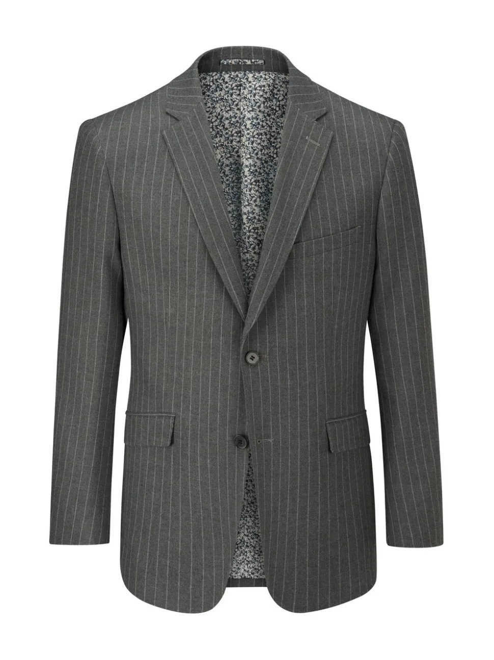Grijs - Enkele knoop - Skopes Cassius Tailored Fit Stripe Suit Jacket