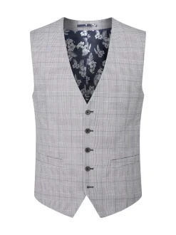 Grijs - Enkele knoop - Skopes scoop Anello gilet met dubbele rij knopen