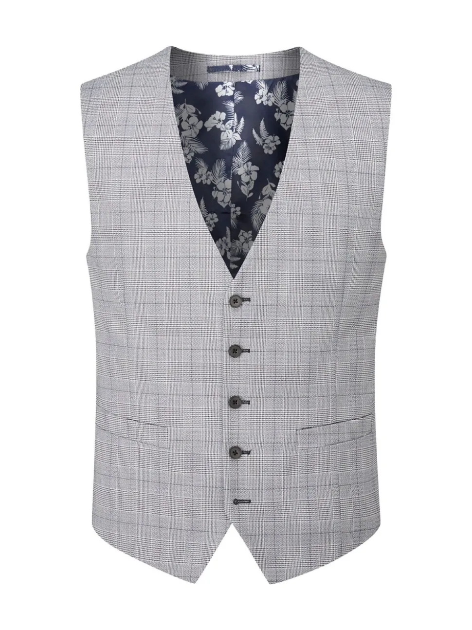 Grijs - Enkele knoop - Skopes scoop Anello gilet met dubbele rij knopen