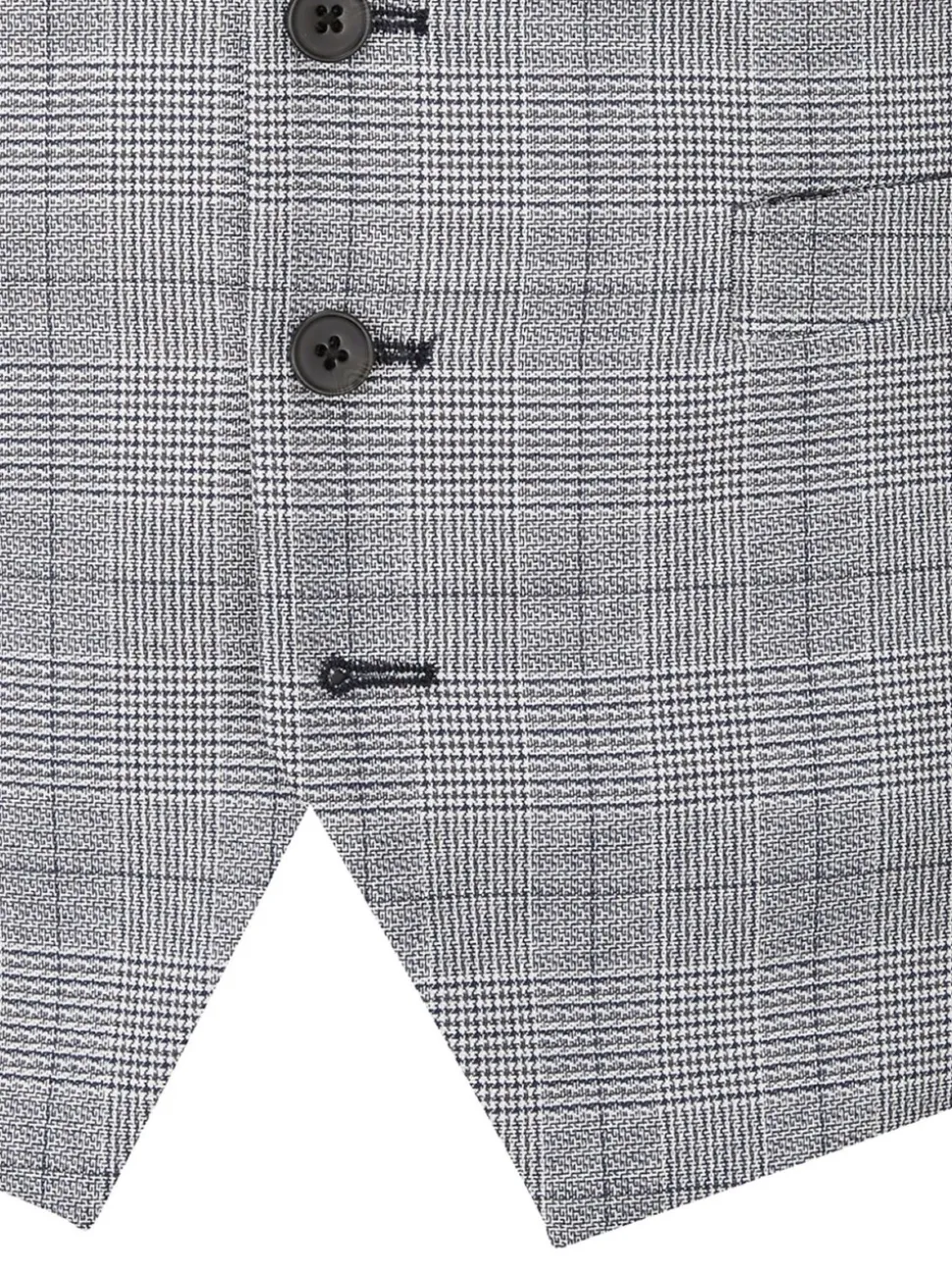 Grijs - Enkele knoop - Skopes scoop Anello gilet met dubbele rij knopen