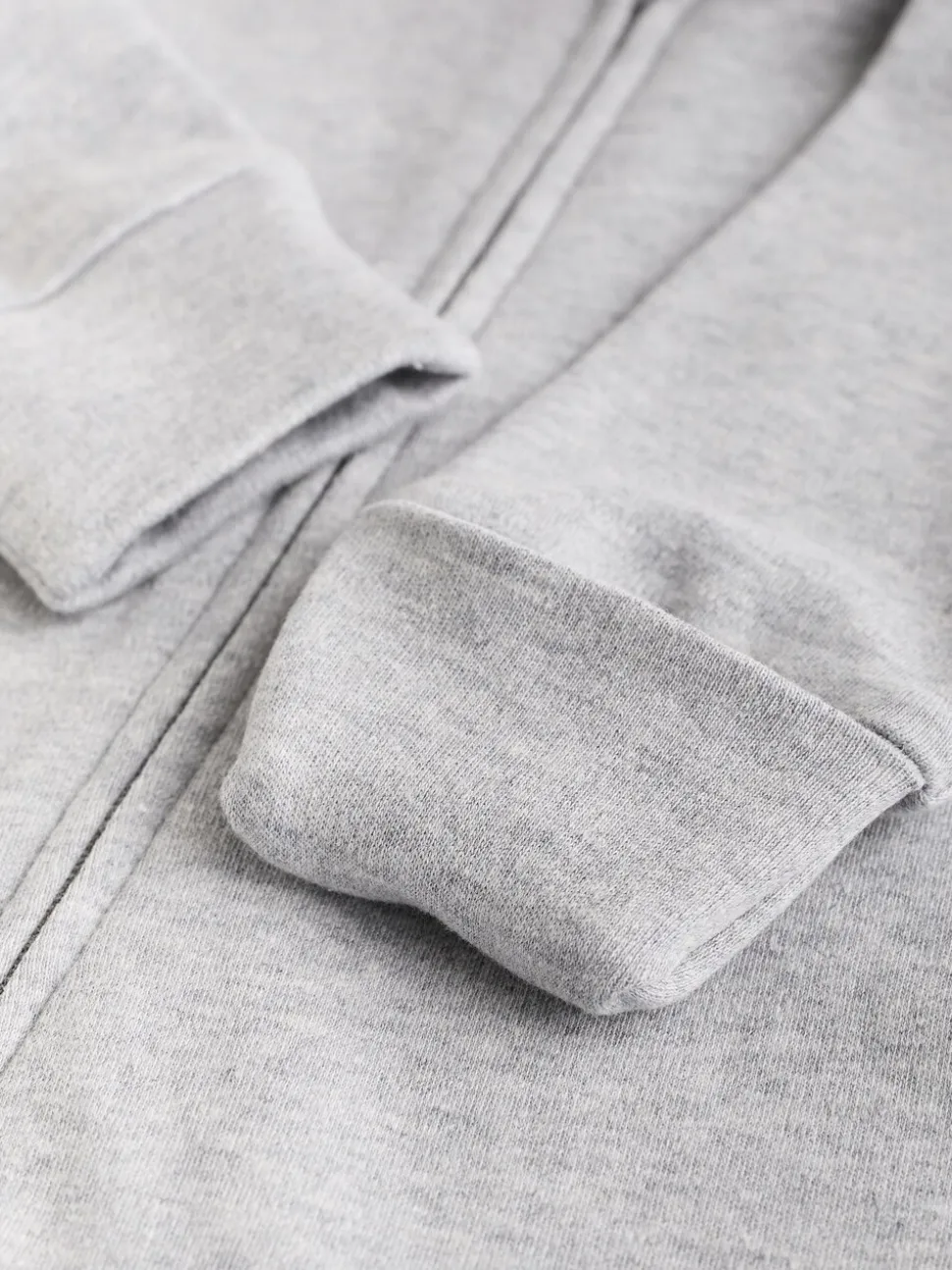 Grijs - Essential 100% Katoenen babypakjes met rits 3 Pack (0-3jr)