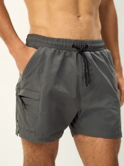 Grijs - Fashion cargo zwemshorts