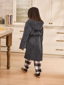 Grijs - Fleece badjas (1,5-16jr)