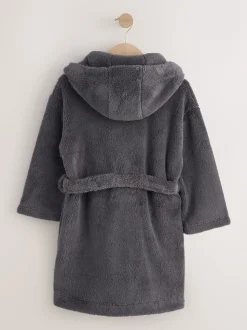 Grijs - Fleece badjas (1,5-16jr)
