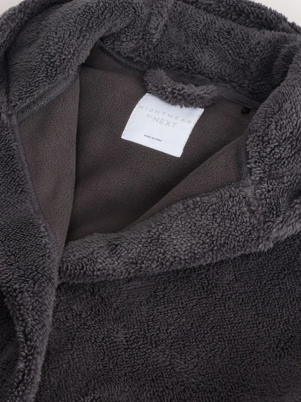 Grijs - Fleece badjas (1,5-16jr)