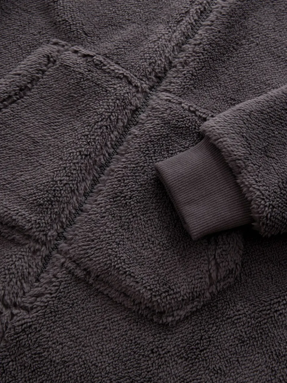 Grijs - Fleece onesie (3-16 jr)