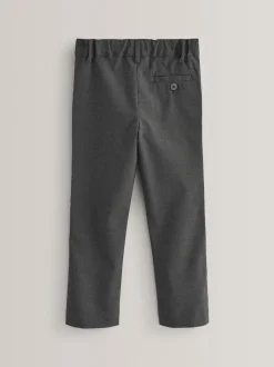 Grijs - Formele skinny schoolbroek met stretch (3-17 jr)