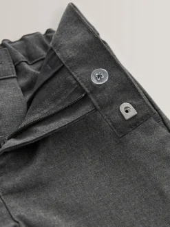 Grijs - Formele skinny schoolbroek met stretch (3-17 jr)