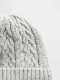 Grijs - Gap CashSoft Cable-Knit Beanie