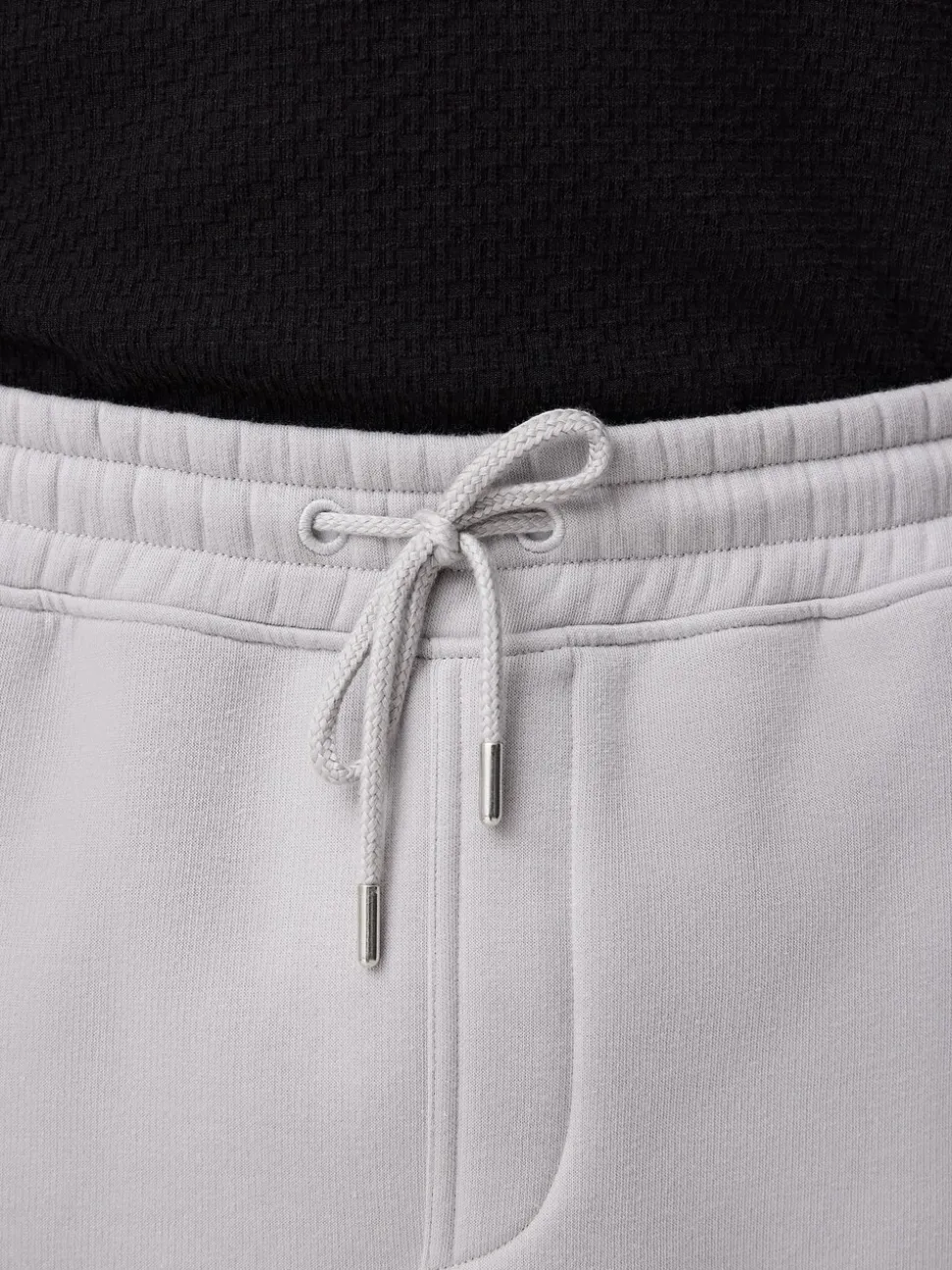 Grijs - Geborstelde jersey shorts met ritszakken