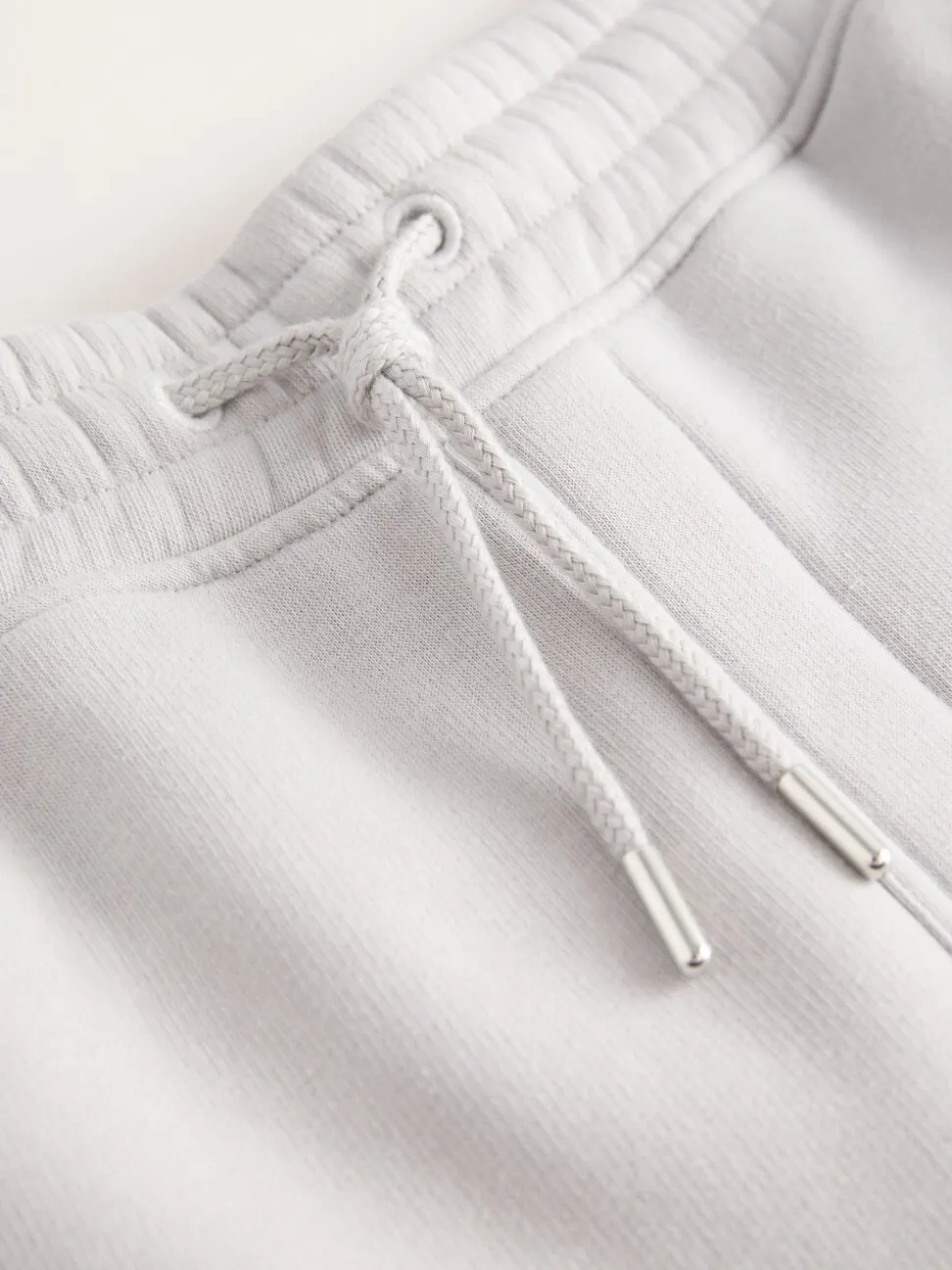 Grijs - Geborstelde jersey shorts met ritszakken