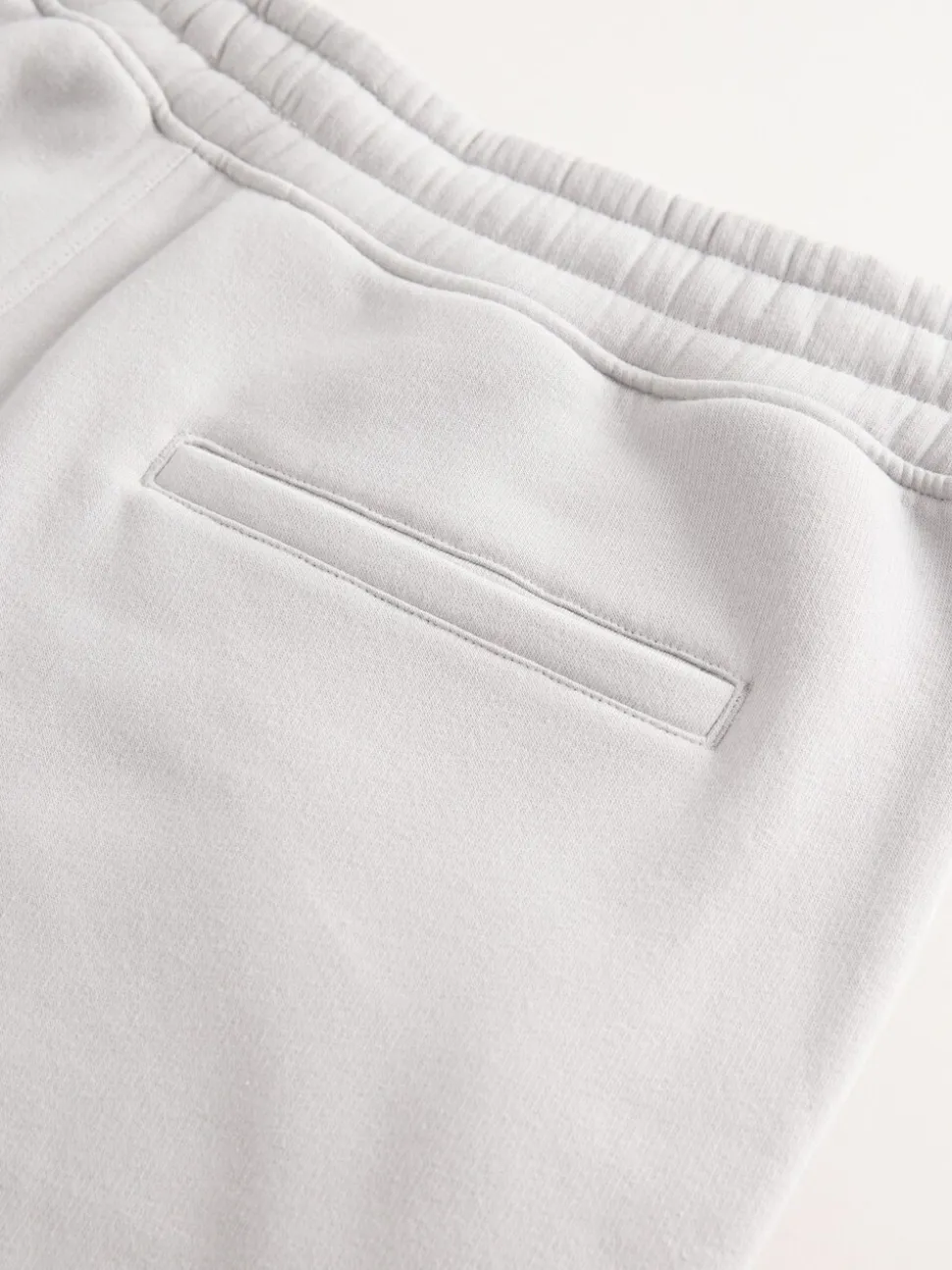Grijs - Geborstelde jersey shorts met ritszakken