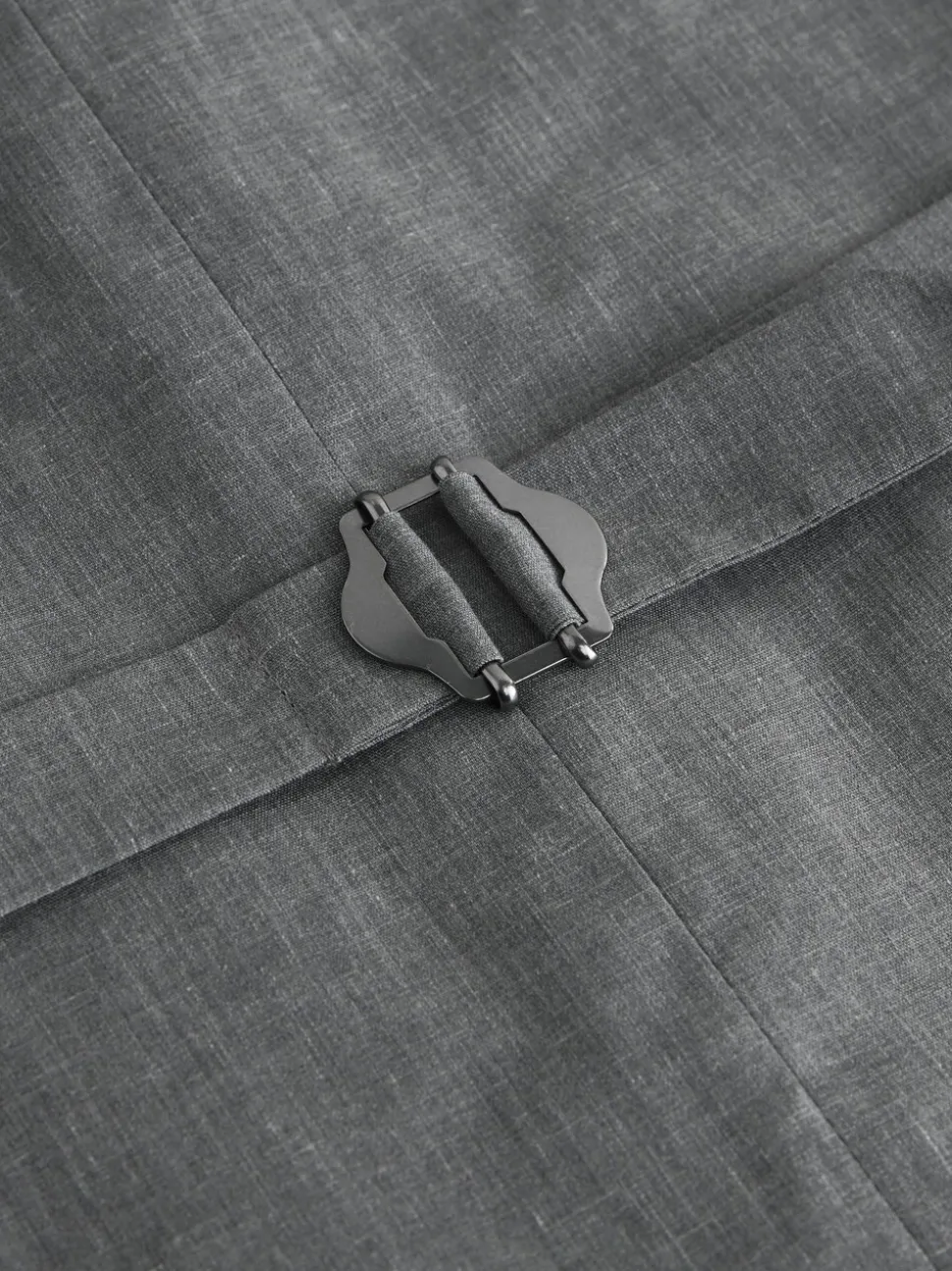 Grijs - Gilet van linnenmix met textuur