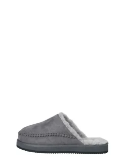 Grijs - JACK & JONES Fleece Lined Stitch Detail Mule Slippers