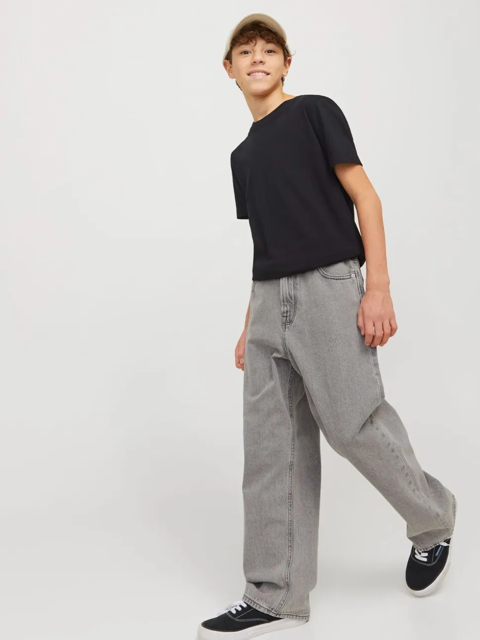 Grijs - JACK & JONES Junior Baggy Fit Alex Jeans
