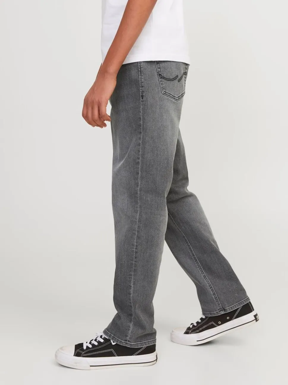 Grijs - JACK & JONES Junior Grey Clark Regular Fit Jeans