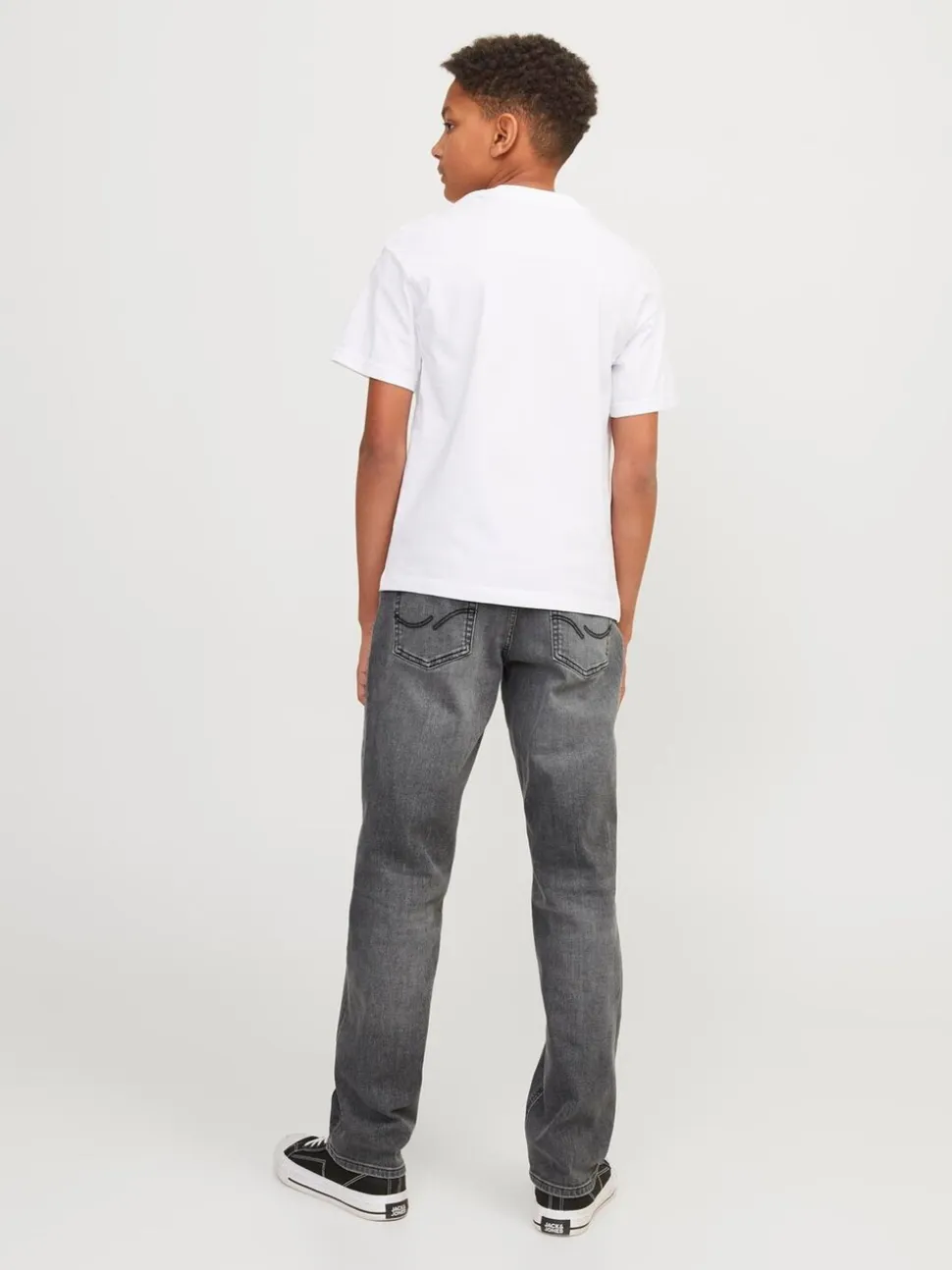 Grijs - JACK & JONES Junior Grey Clark Regular Fit Jeans