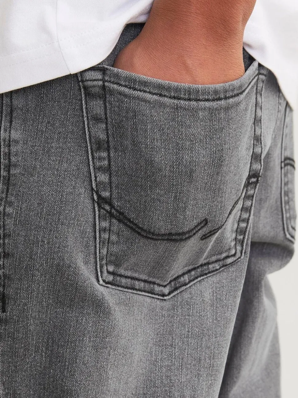 Grijs - JACK & JONES Junior Grey Clark Regular Fit Jeans