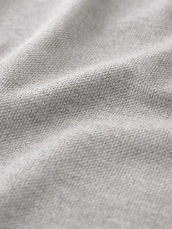 Grijs - Jersey keperstof Overshirt met drukknopen