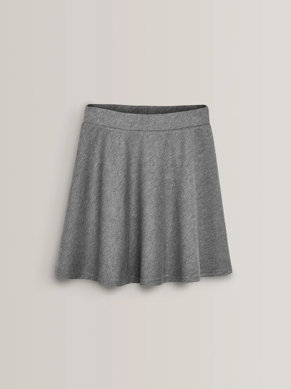 Grijs - Jersey stretch school skater rok met elastische taille (3 - 17 jr)