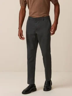 Grijs - Joggingbroek met elastische tailleband en effen voorkant