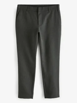Grijs - Joggingbroek met elastische tailleband en effen voorkant